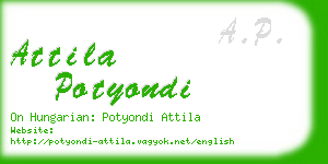 attila potyondi business card